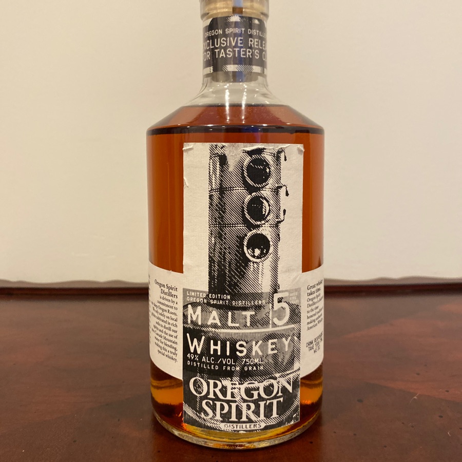 Oregon Spirit Malt Whiskey 5 year