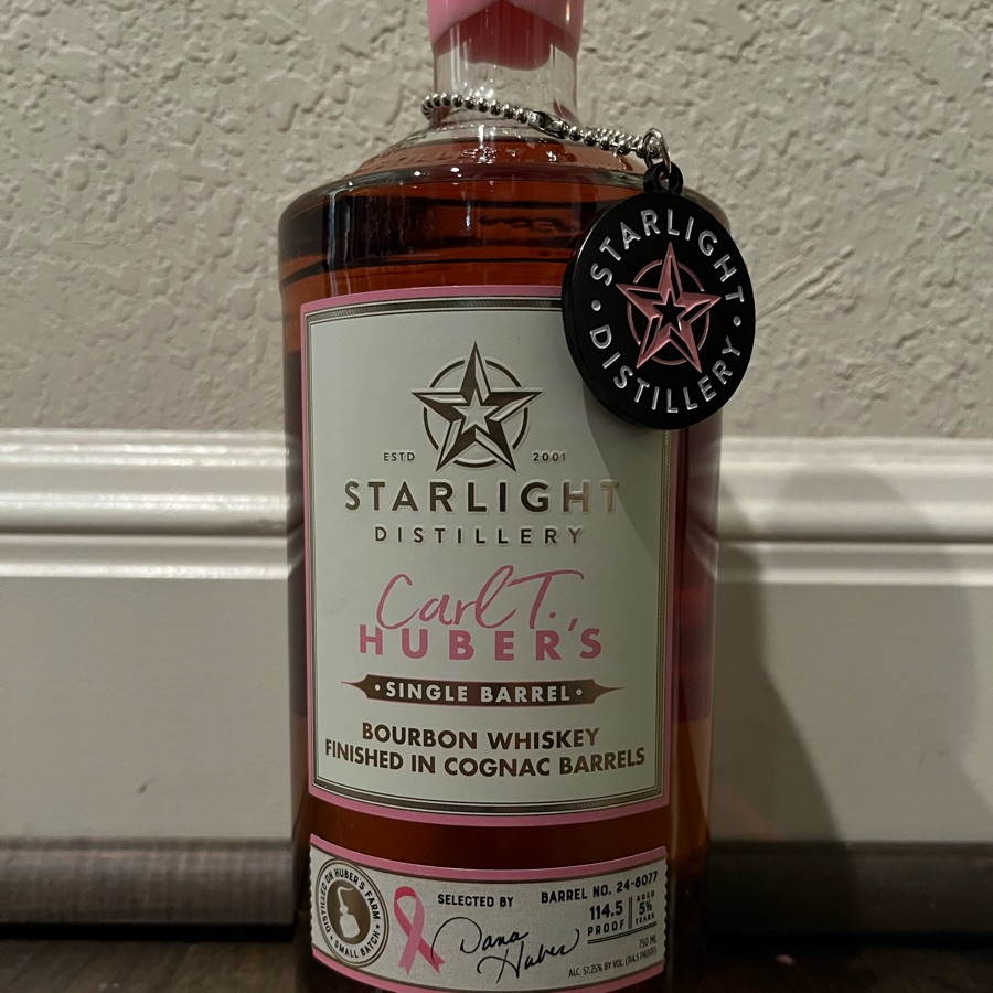 Starlight Bourbon Finished in Cognac Barrels Single Barrel (Selected by Dana Huber - Breast Cancer awareness)