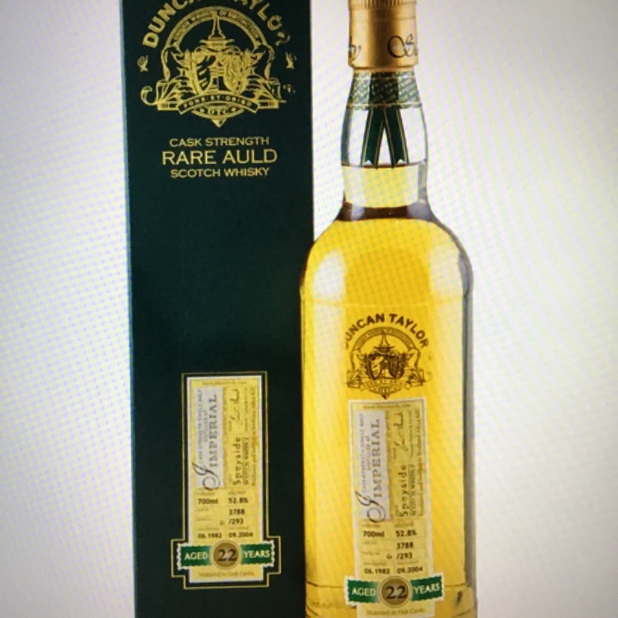 Imperial 22 Year Old 1982 Cask 3788 Duncan Taylor Cask Strength Rare Auld