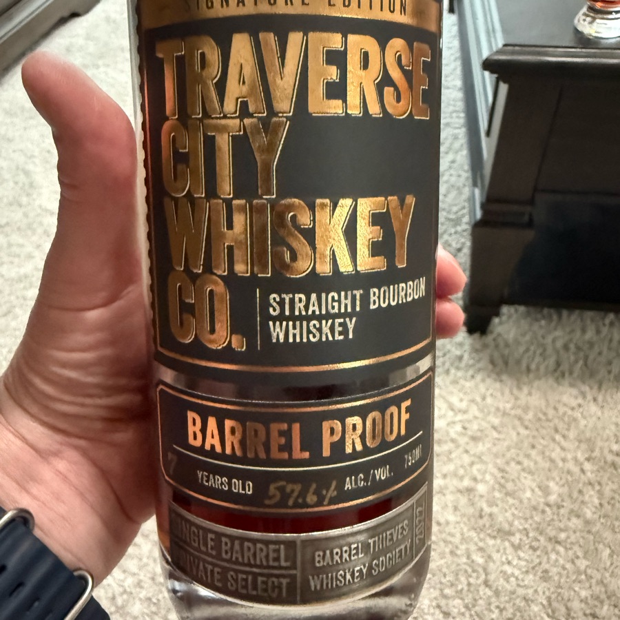 Traverse City Whiskey Co. Straight Bourbon Whiskey Barrel Broof Single Barrel Private Select (Barrel Thieves Whiskey Society)