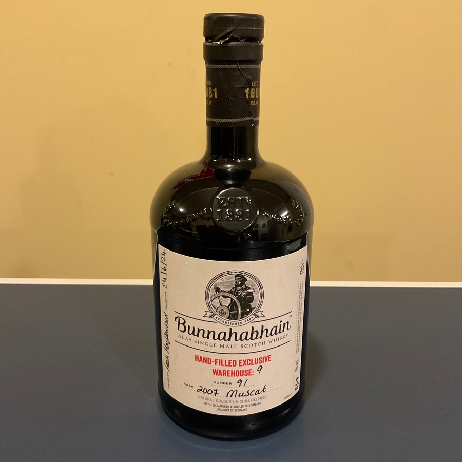 Bunnahabhain Hand-Filled Exclusive Warehouse 9 -2007 Muscat