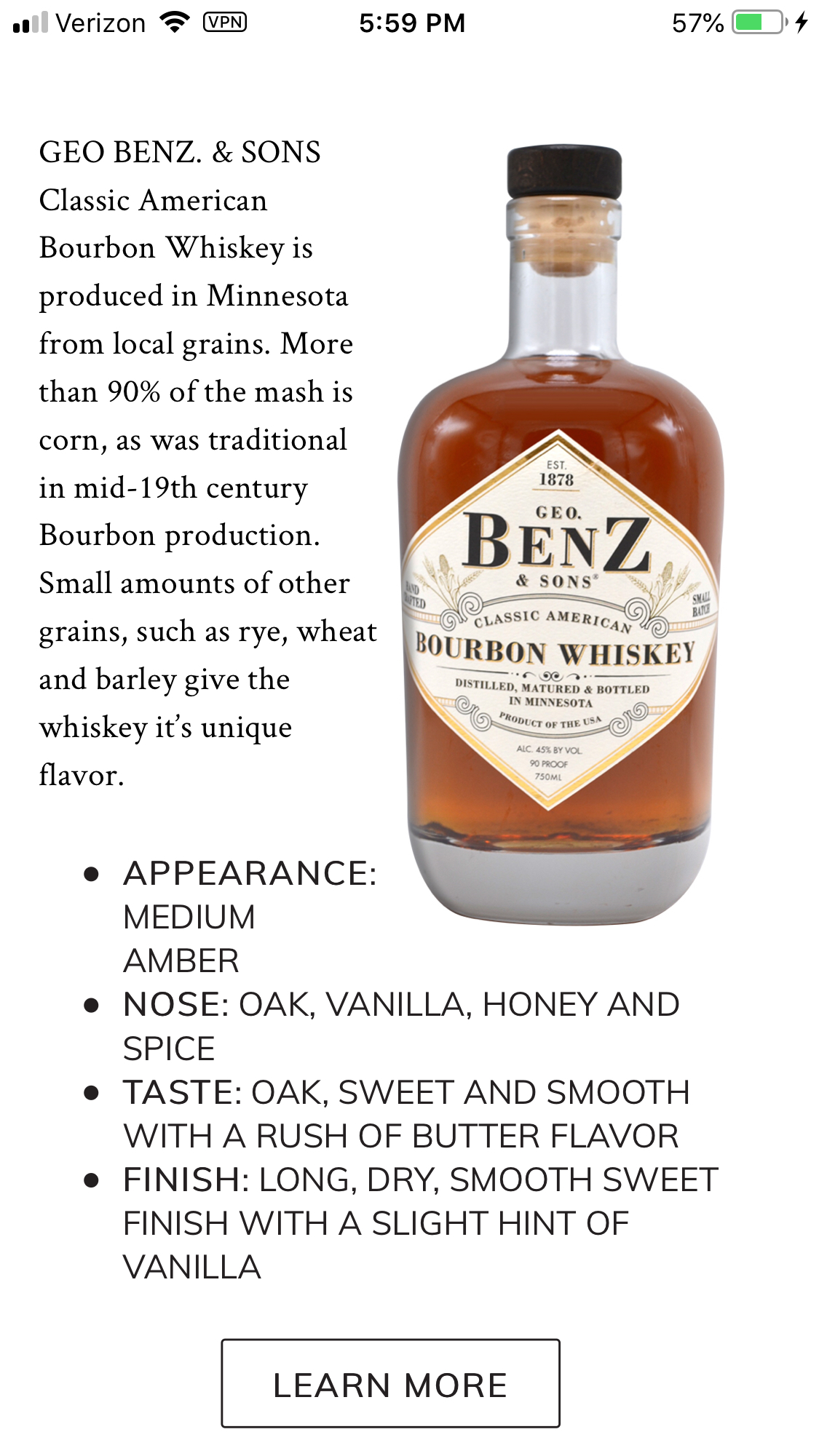 GEO Benz Bourbon Whiskey