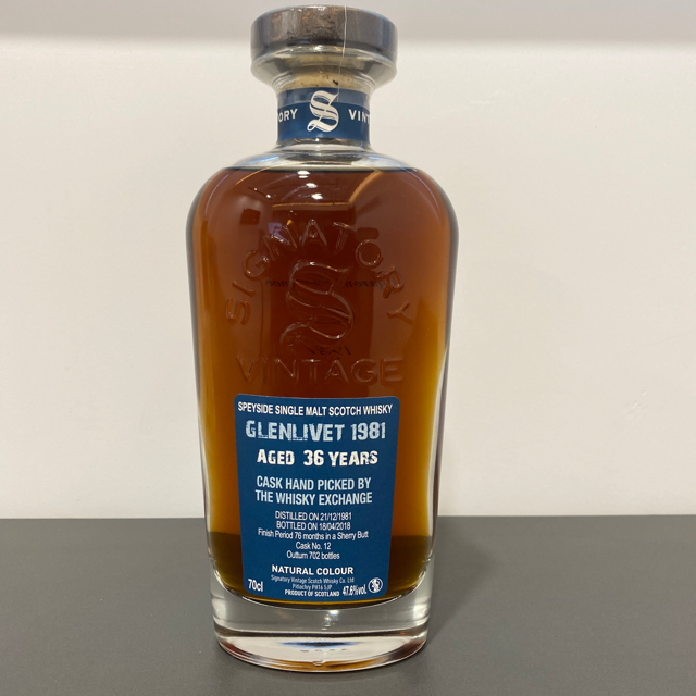 Glenlivet 1981 36 Year Sherry Finish (Signatory) The Whisky Exchange