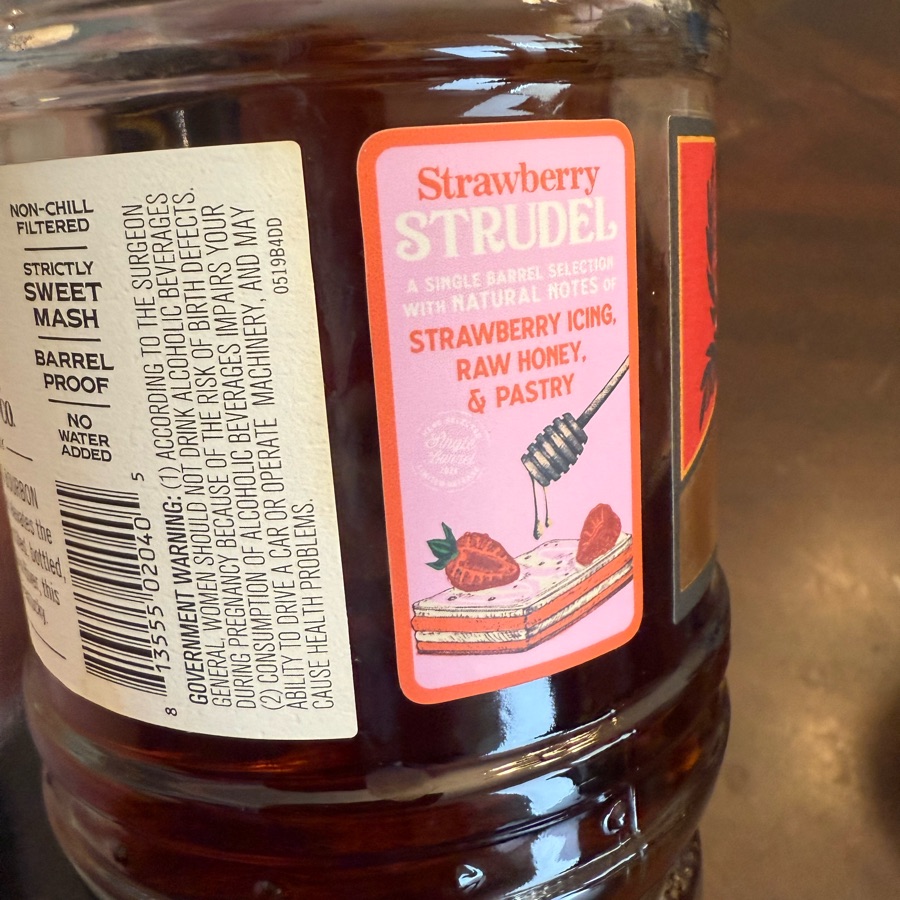Peerless Kentucky Straight Bourbon Whiskey Single Barrel Selection Strawberry Strudel A Single Barrel Selection With Natural Notes Of Strawberry Icing, Raw Honey, & Pastry