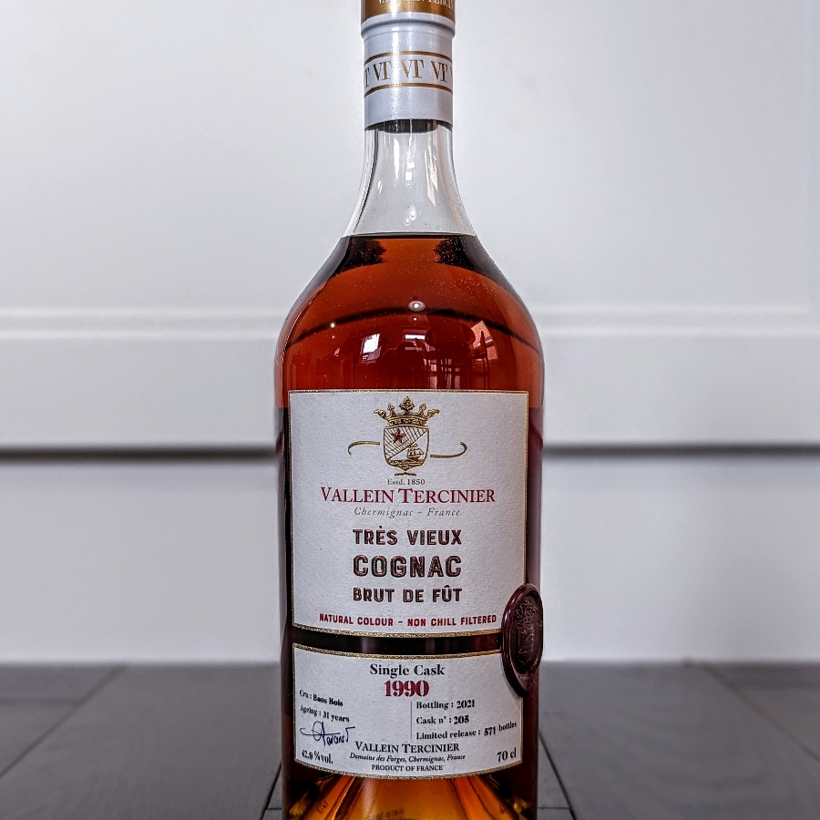 Vallein Tercinier Brut de Fut 1990 Single Cask Cognac