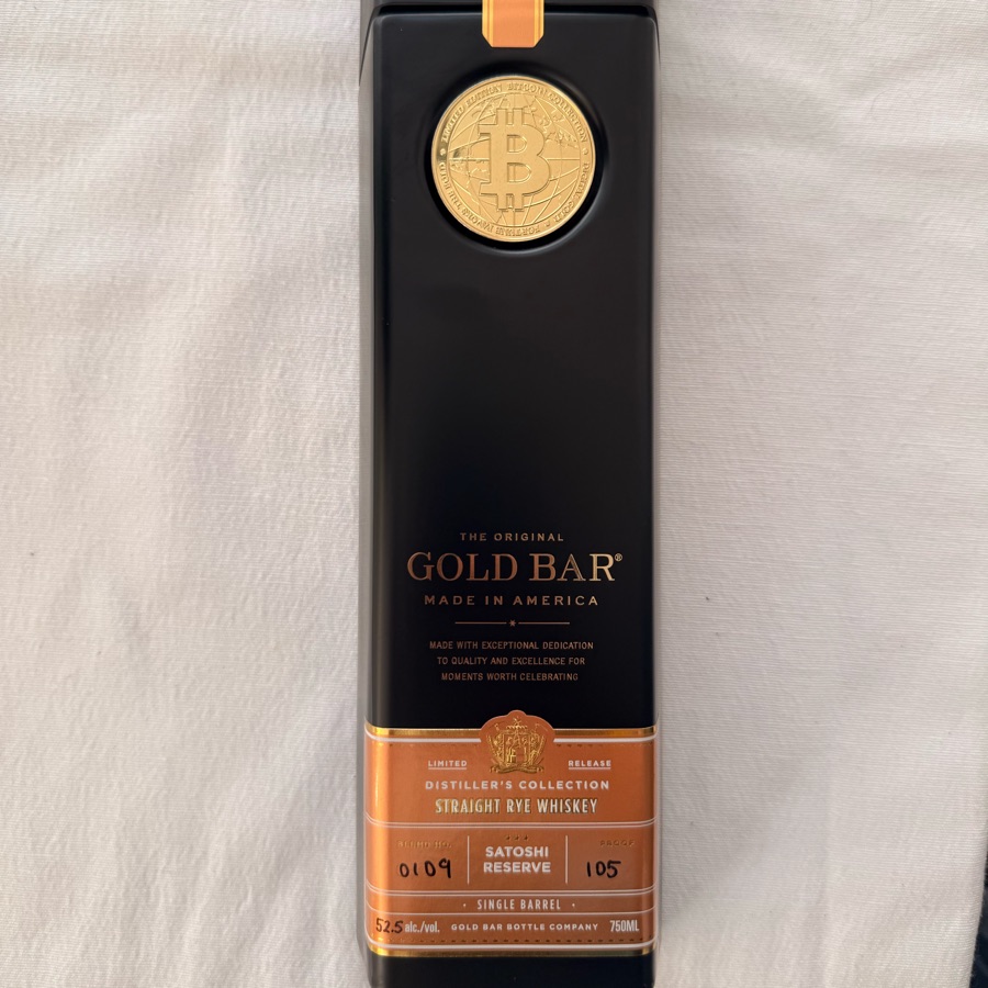 Gold Bar Straight Rye Satoshi Reserve