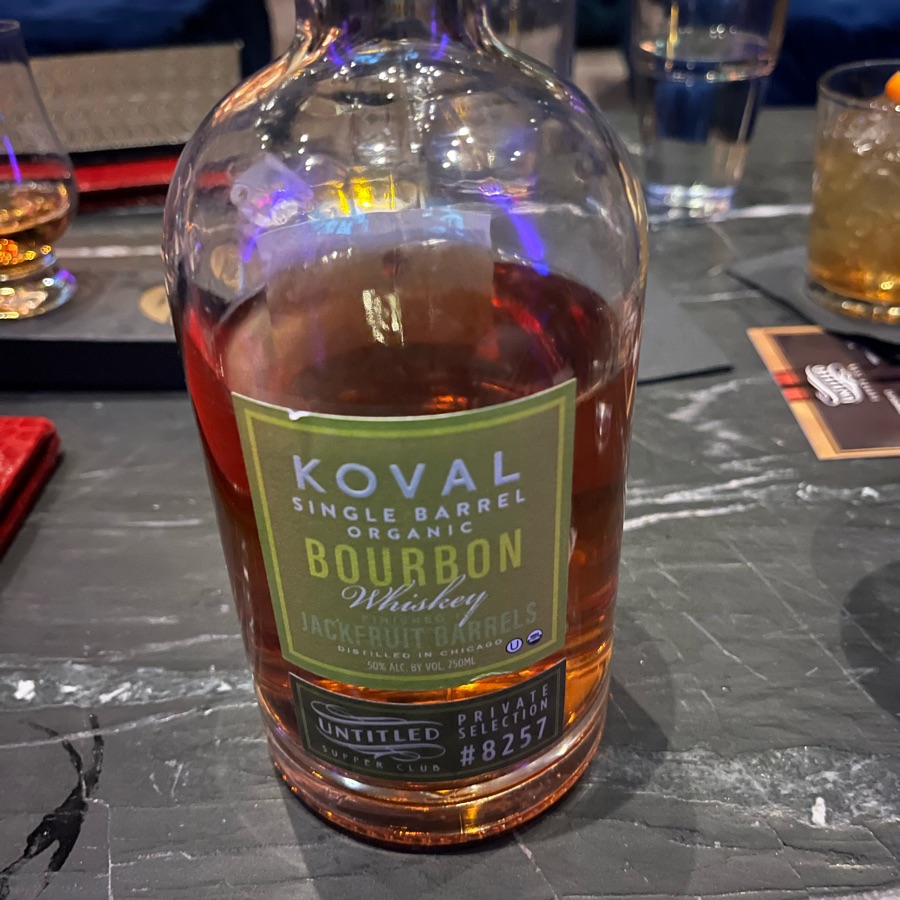 koval single barrel organic bourbon