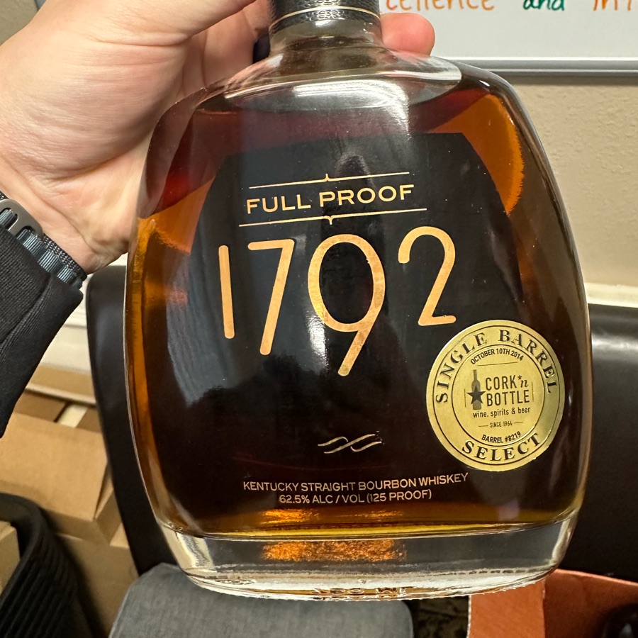 1792 Full Proof (Cork 'n Bottle - Barrel 8219)