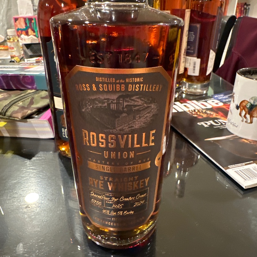 Rossville Union Masters of Rye Single Barrel Straight Rye Whiskey (Shared Pour 9yr Creators Crown)