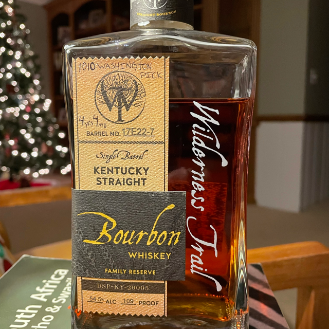 Wilderness trail single barrel Kentucky straight bourbon 1010 Washington pick barrel 17e22-7