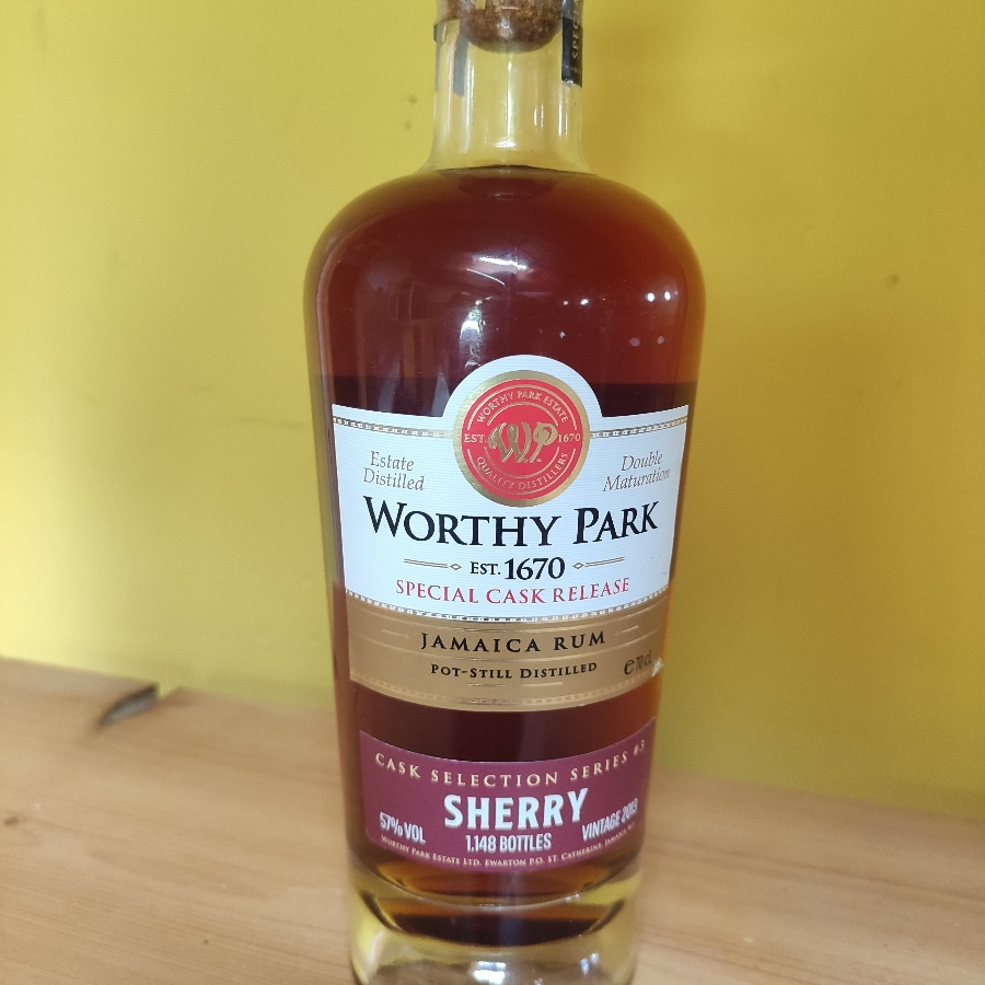 Worthy park special cask release sherry