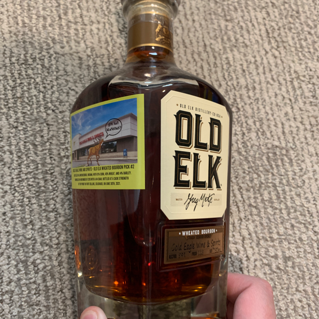 Old elk wheated bourbon gold eagle
