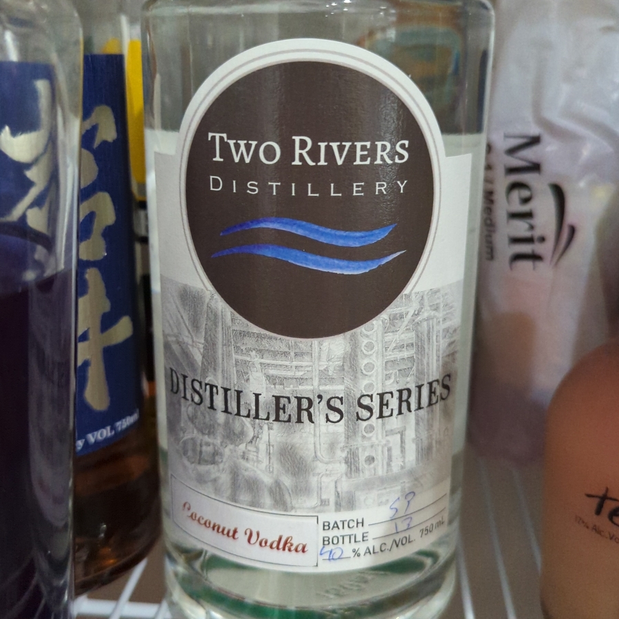 two Rivers distillery distiller series coconut vodka