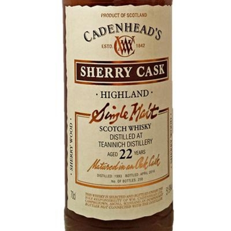 Cadenhead's Teaninich 22 years 1993 Sherry Cask