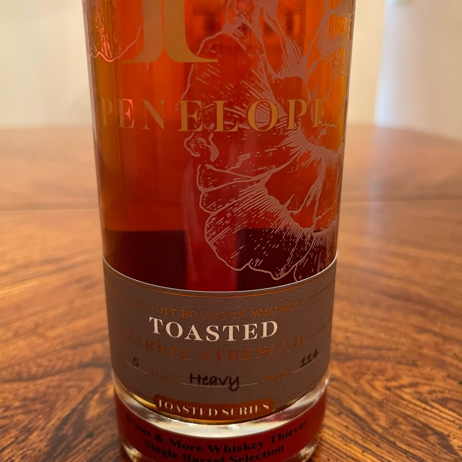 Penelope Toasted Barrel Strength Bourbon (Wines & More Whiskey Thieves)