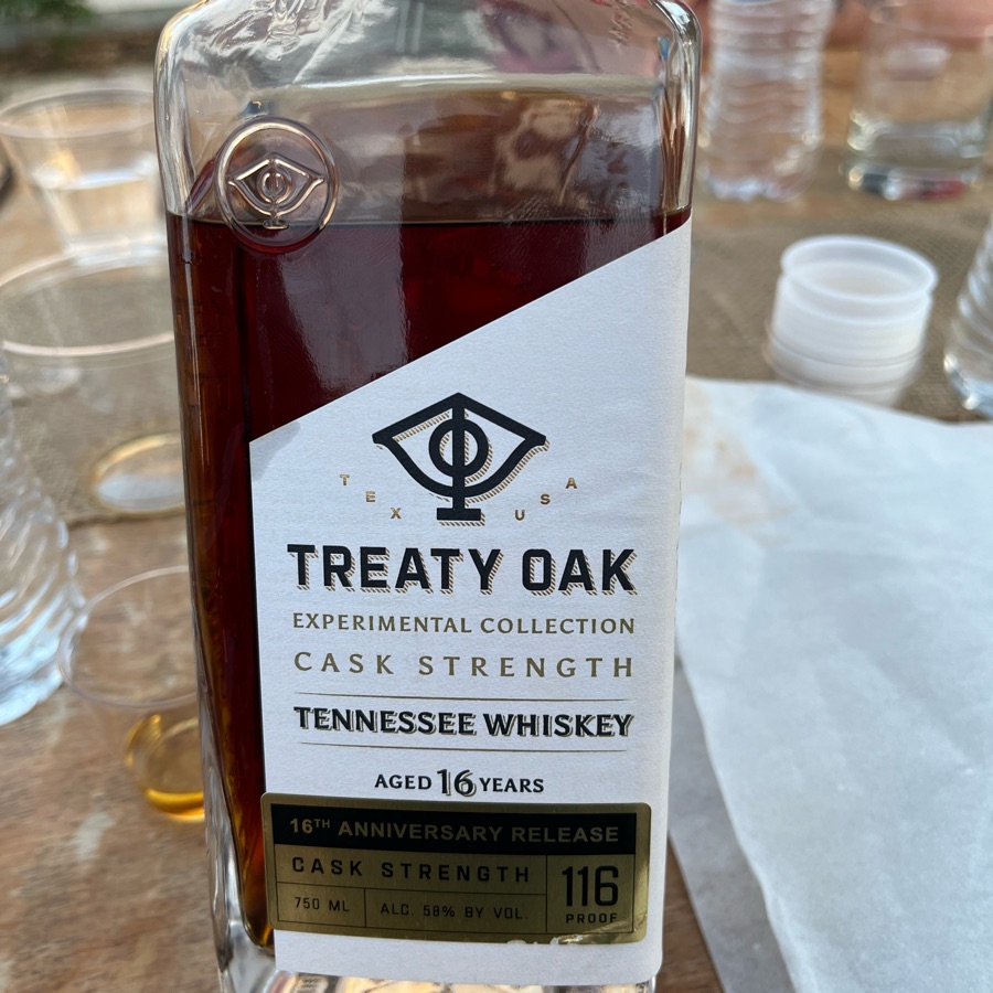 Treaty Oak Experimental Collection Cask Strength Tennessee Whiskey 16 Years (16th Anniversary Release)