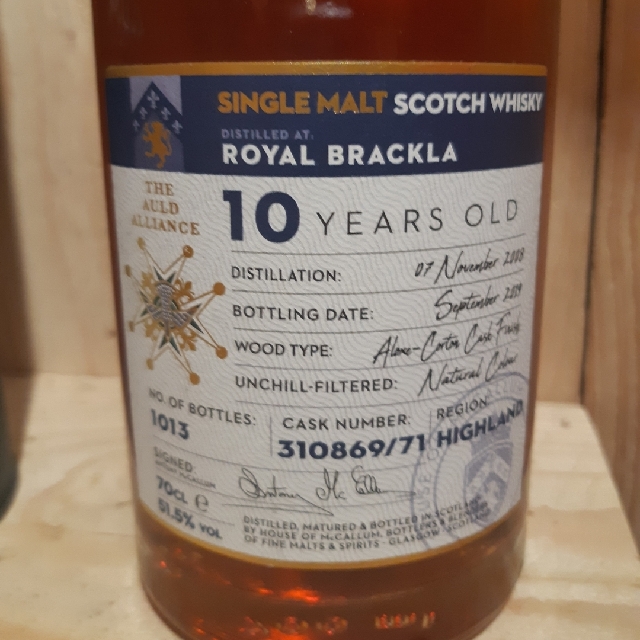 Royal Brackla 10 years The House of Macallum
