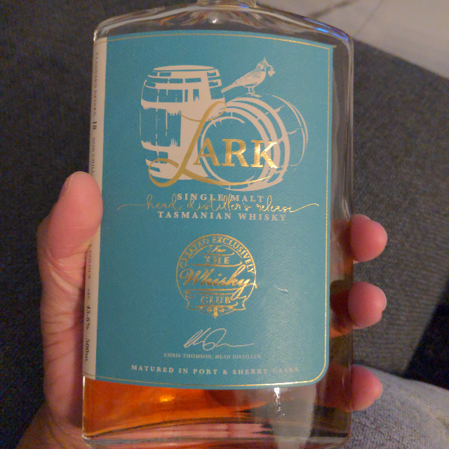 Lark Head Distiller's Release, matured in port and sherry casks