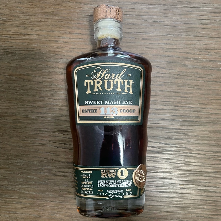 Hard Truth Sweet Mash Rye 113 Entry Proof