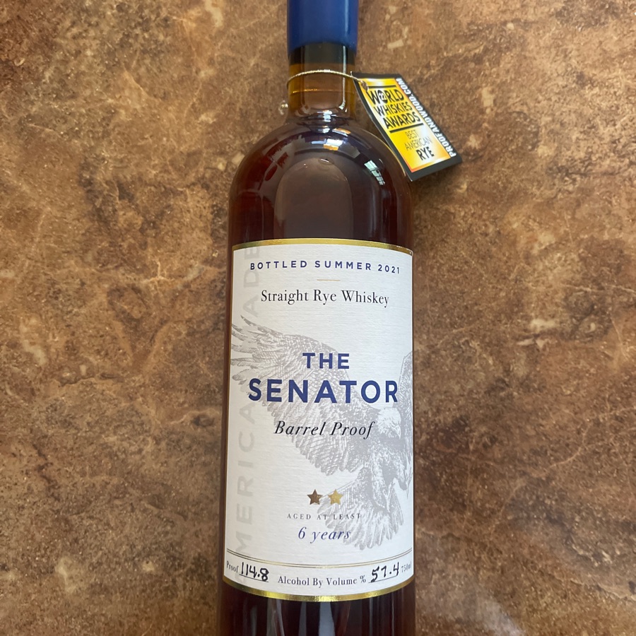 The Senator Barrel Proof Straight Rye Whiskey