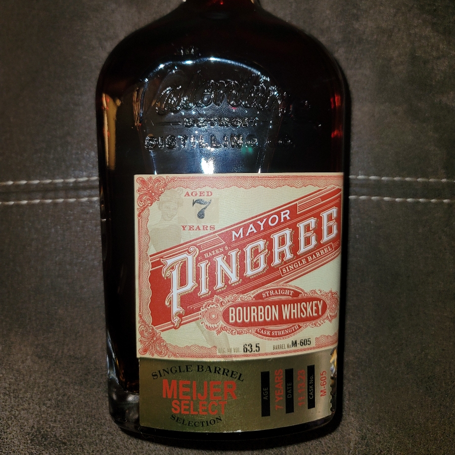 Mayor Pingree 7 Year Cask Strength Straight Bourbon Meijer Select Single Barrel (M-605)