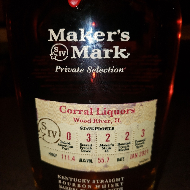 Maker's Mark Private Selection (Corral Liquors pick 01/2021)