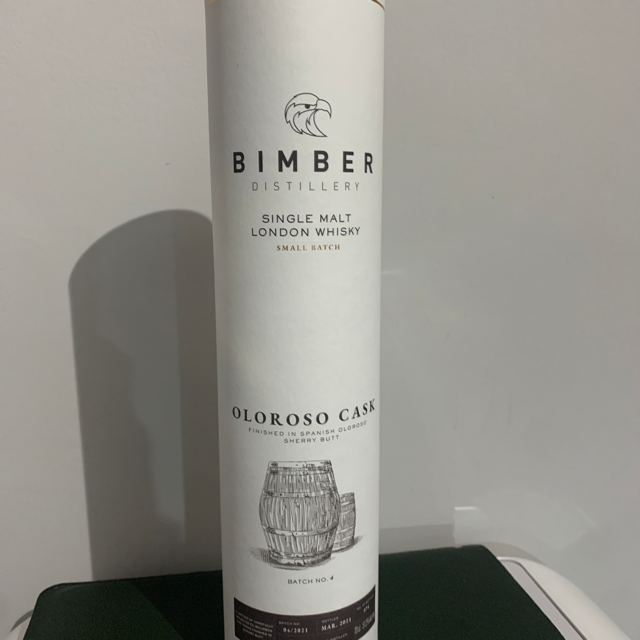 Bimber Single Malt London Whisky Small Batch Oloroso Cask Batch No 4/2021 (975 bottles)