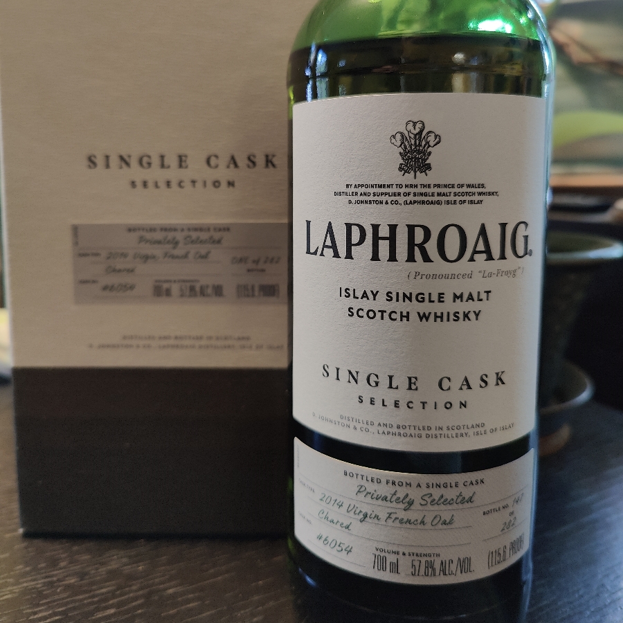 Laphroaig Single Cask Selection: 2014 Virgin French Oak, Cask #6054