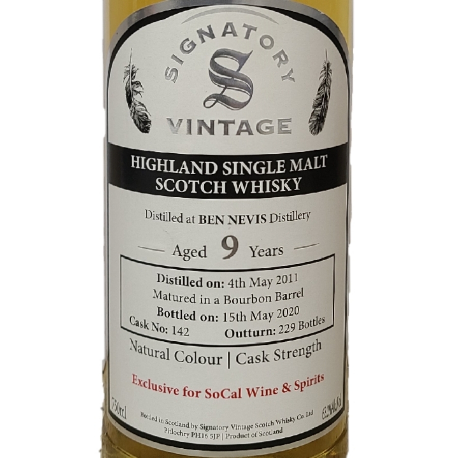Ben Nevis 2011 Signatory Vintage - SoCal Wine & Spirits