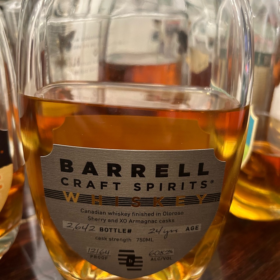Barrell Craft Spirits Canadian Whiskey finished in Oloroso Sherry and XO Armagnac casks