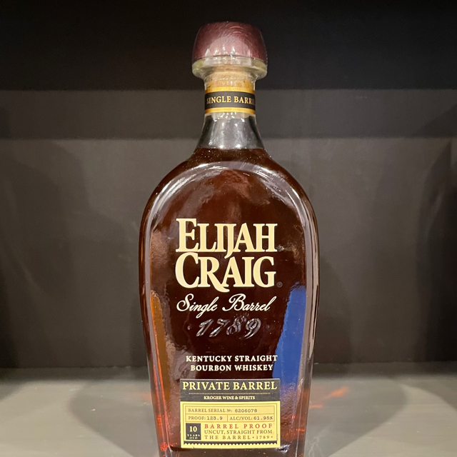 Elijah Craig Bourbon Single Barrel - Kroger Private Barrel - 10 years