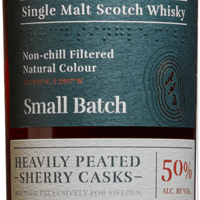 Arran Small Batch Heavily Peated - Sherry Casks - Bottled Exclusively for Sweden