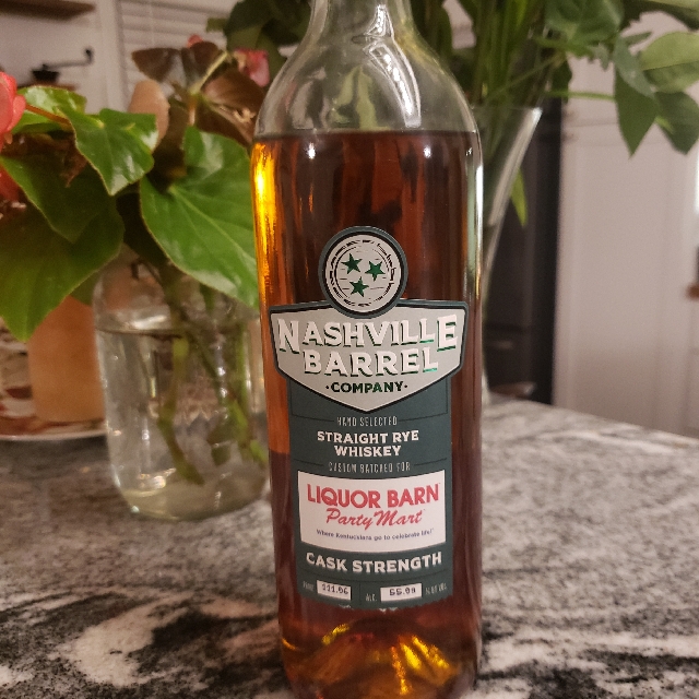 Nashville Barrel Cask Strength Straight Rye (Liquor Barn)