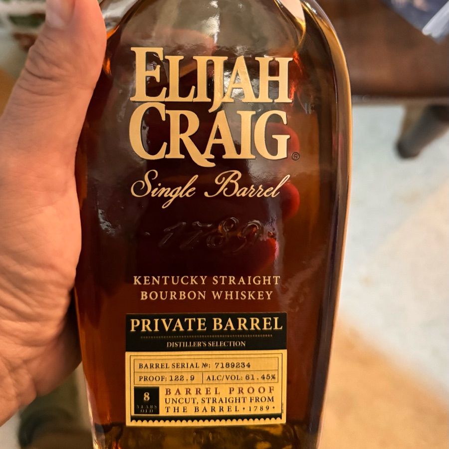elijah craig single Barrel Private Barrel Distillers Selection 8-year