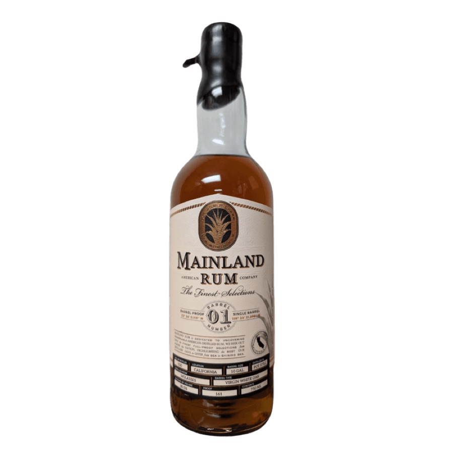 Mainland American Rum Company Barrel Number 01 Location California
