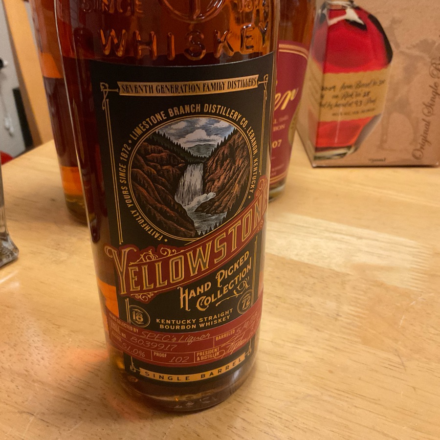 Yellowstone Hand Picked Collection Kentucky Straight Bourbon Whiskey Single Barrel No. 8039917 Barreled: 5/4/18 (Spec's Liquor 2023)