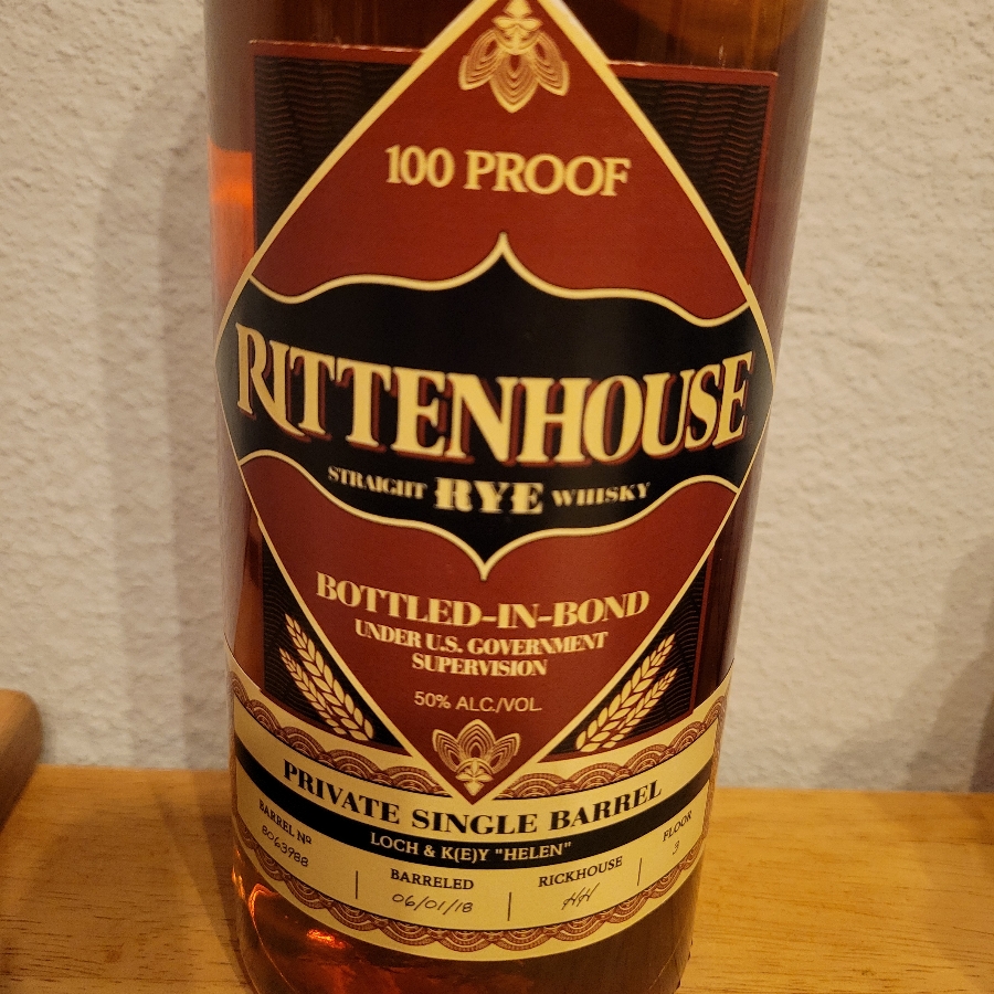 Rittenhouse Rye Private Single Barrel - Loch & K(e)y "Helen"
