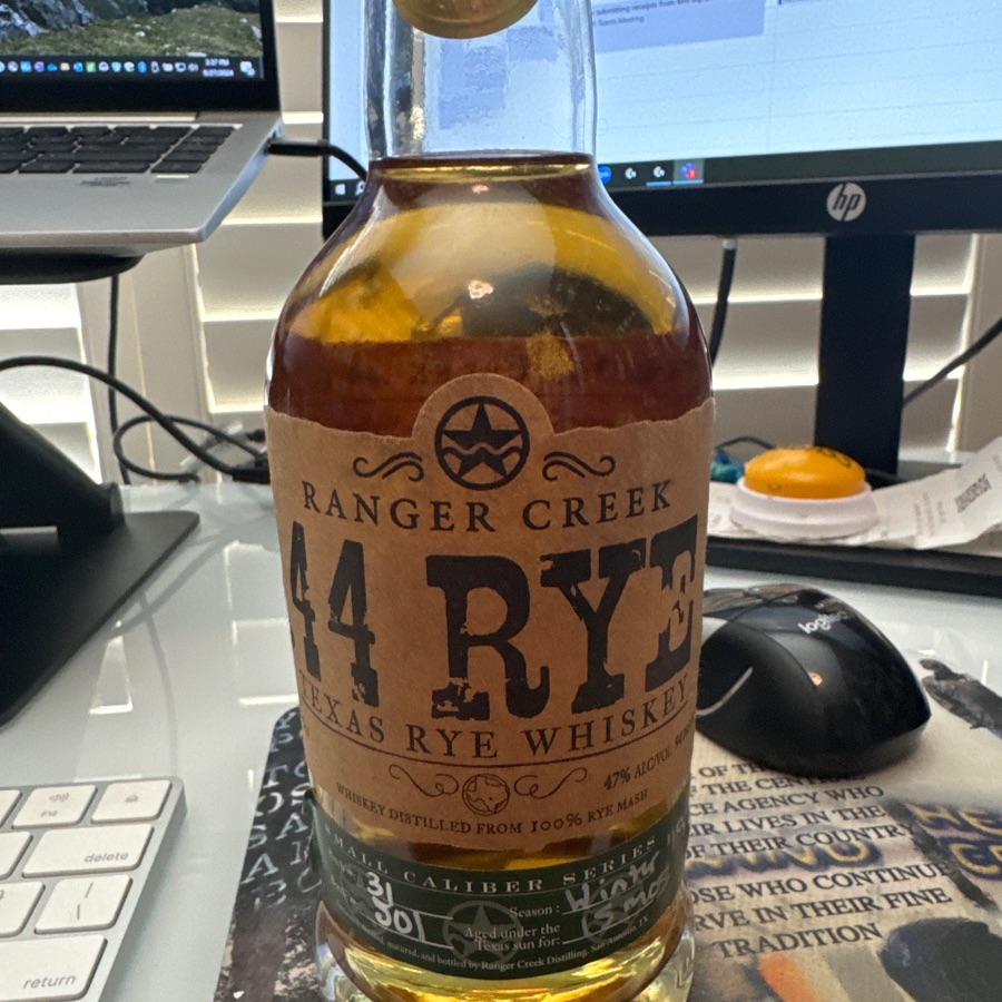 Ranger Creek .44 rye Texas rye whiskey small caliber series winter 2019