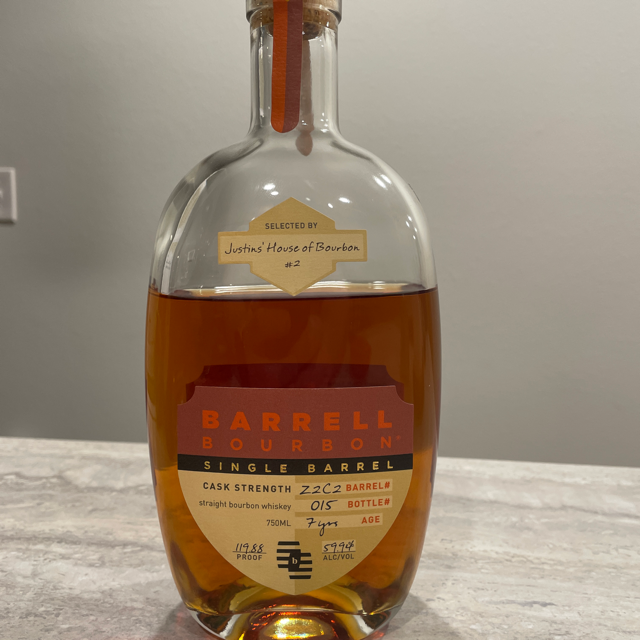 Barrell Bourbon Justin's House of Bourbon