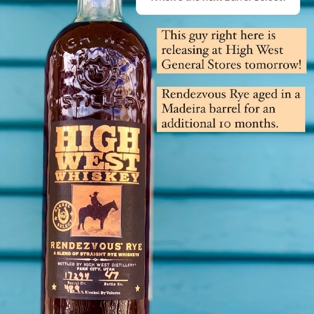 High West Rendezvous Rye Madeira barrel