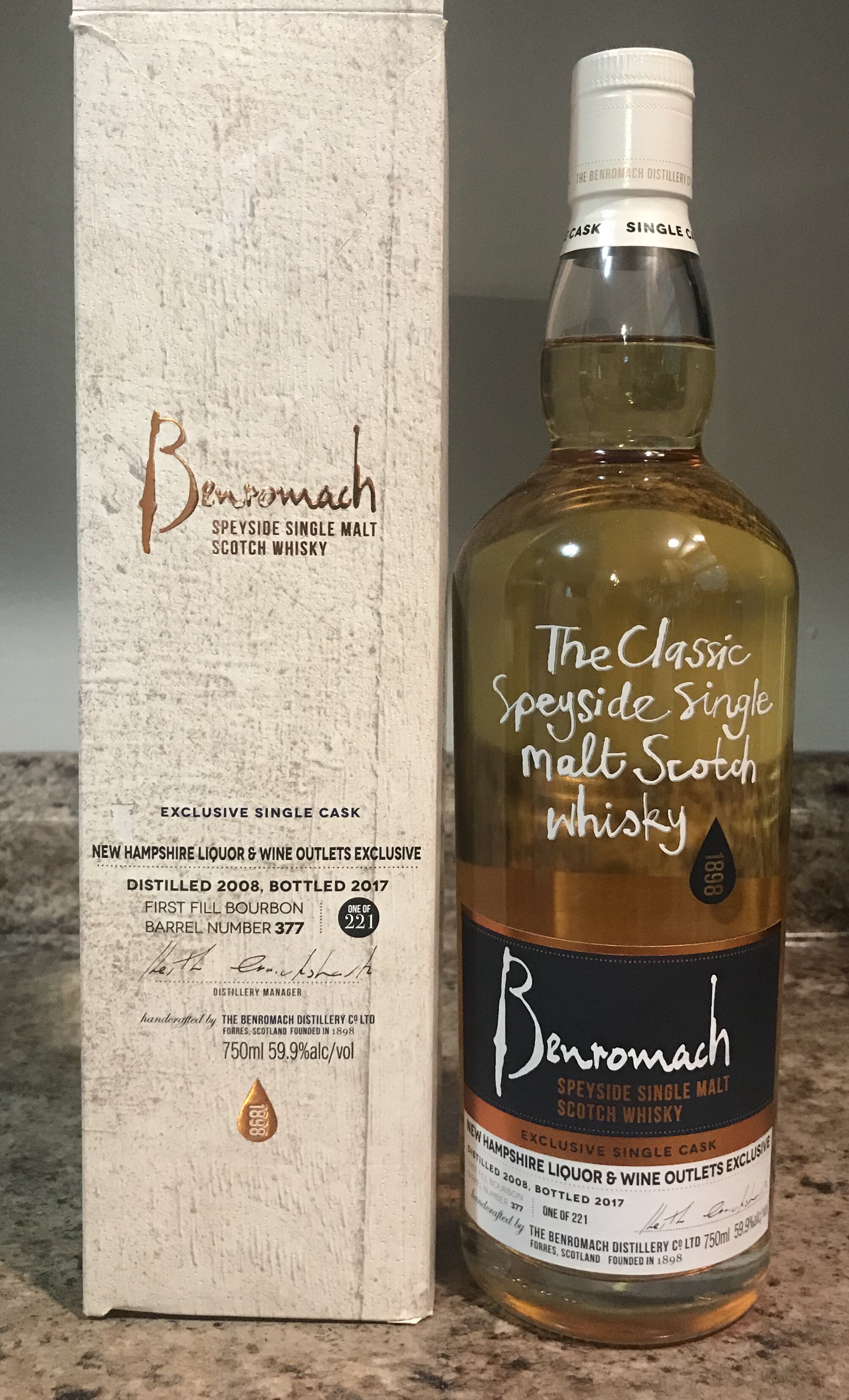 Benromach Exclusive Single Cask, New Hampshire