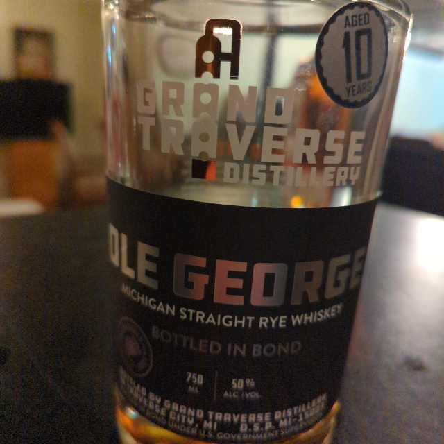 Old George rye whiskey 10 year