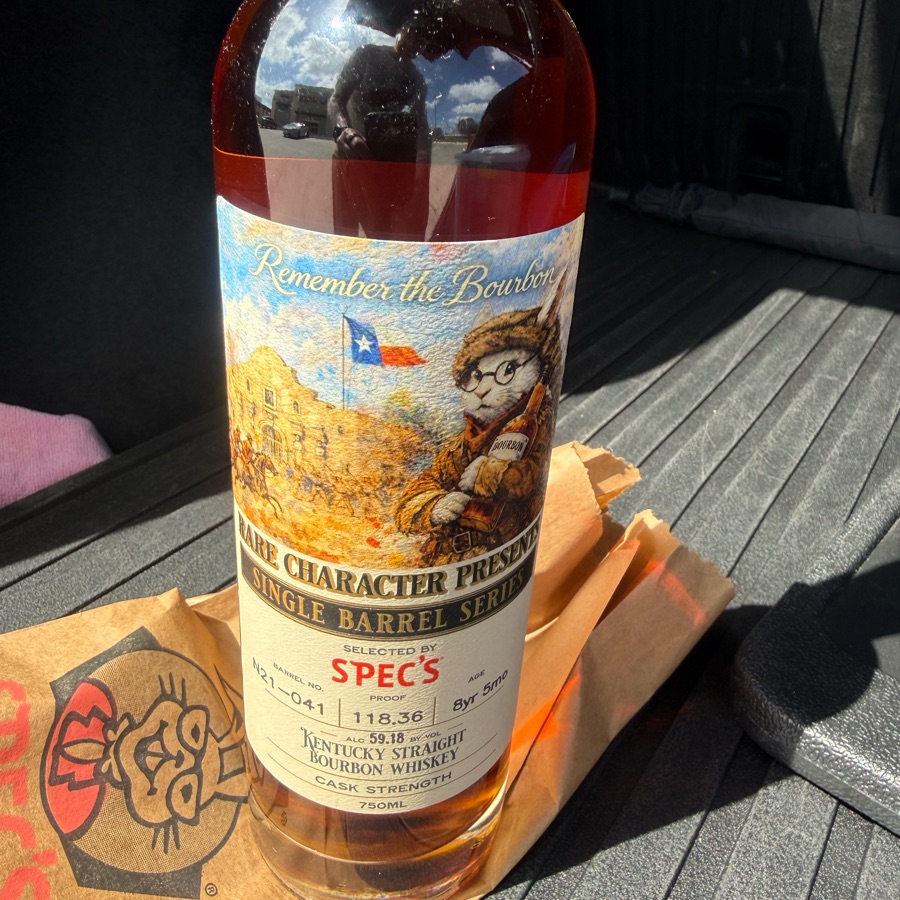 Rare Character Single Barrel Series - Remember The Bourbon (Spec's) - Barrel N21-041