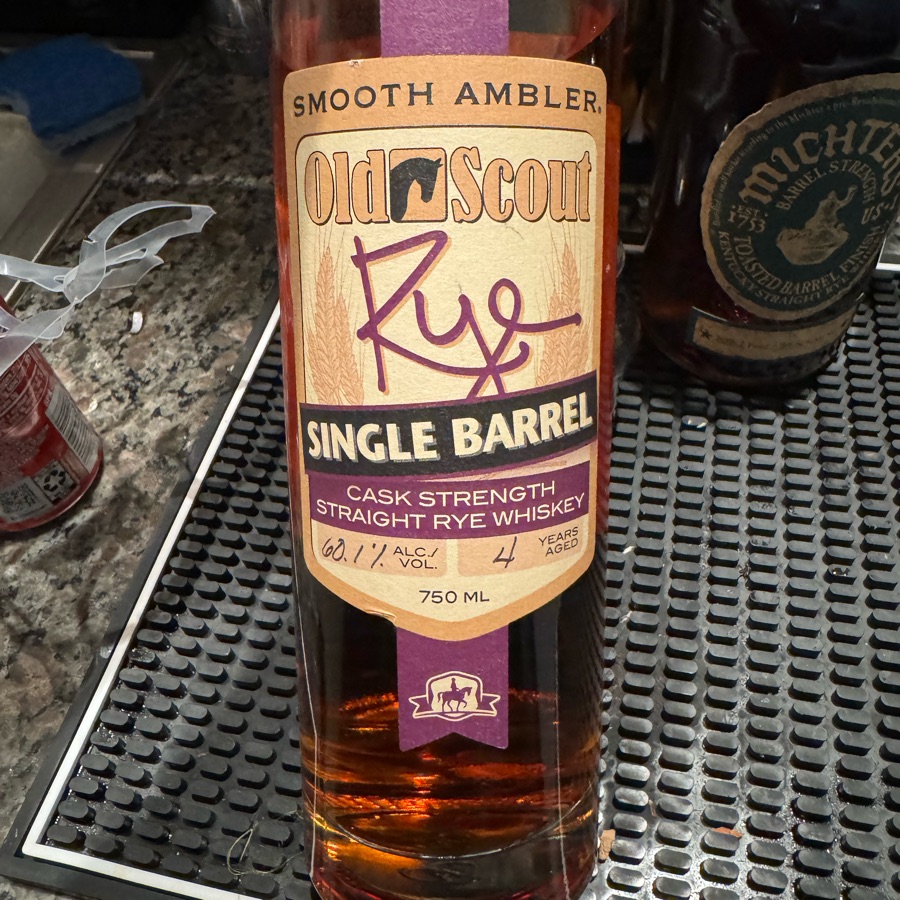 Smooth Ambler Old Scout Single Barrel Rye cask strength