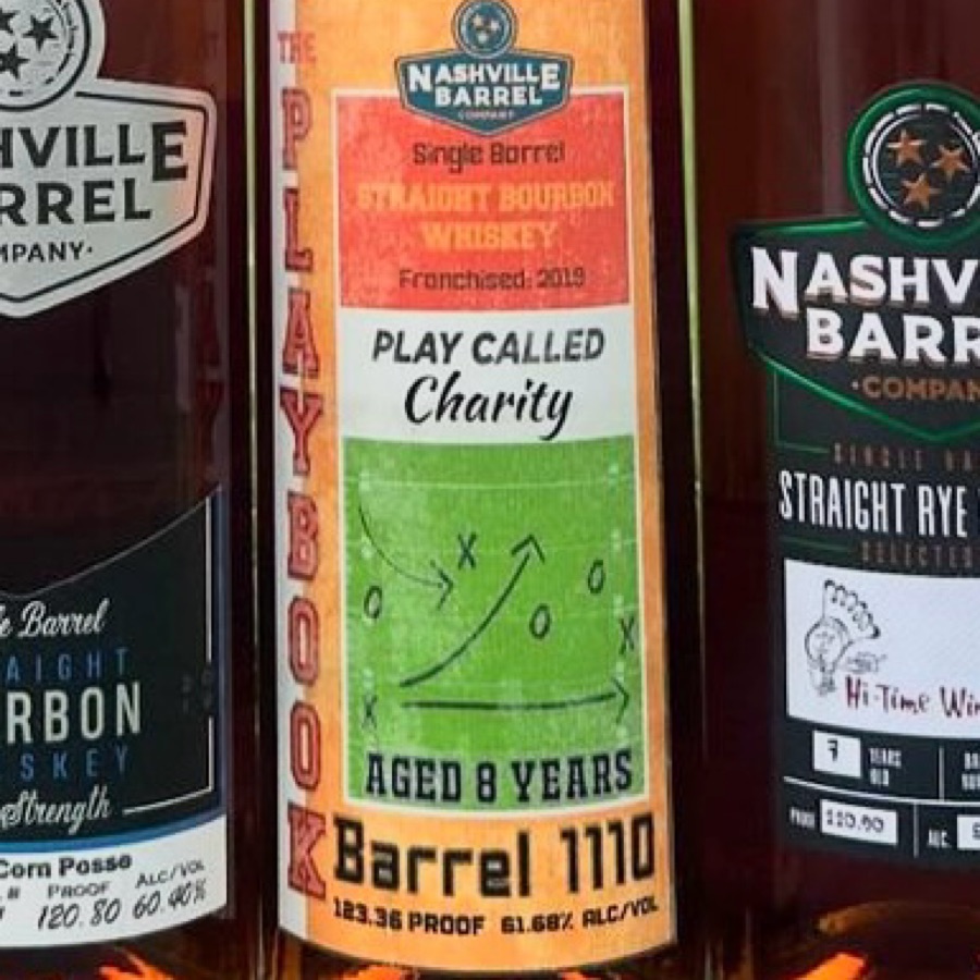 Nashville Barrel Company Single Barrel Bourbon (#1110 Play Called Charity - "The Playbook")