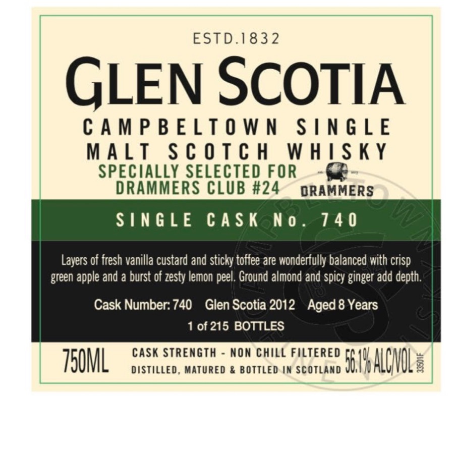 Glen Scotia Single Malt 7 Years Unpeated (Drammers pick)