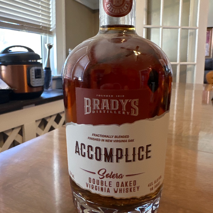 Brady's Distillery Accomplice - Solera Double Oaked Virginia Whiskey