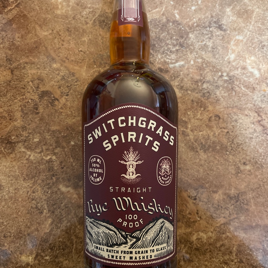 Switchgrass Spirits Straight Rye Whiskey