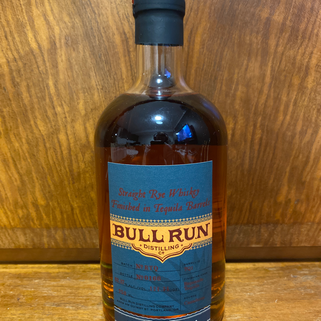 Bull Run Straight Rye Whiskey Finished in Tequila Barrels
