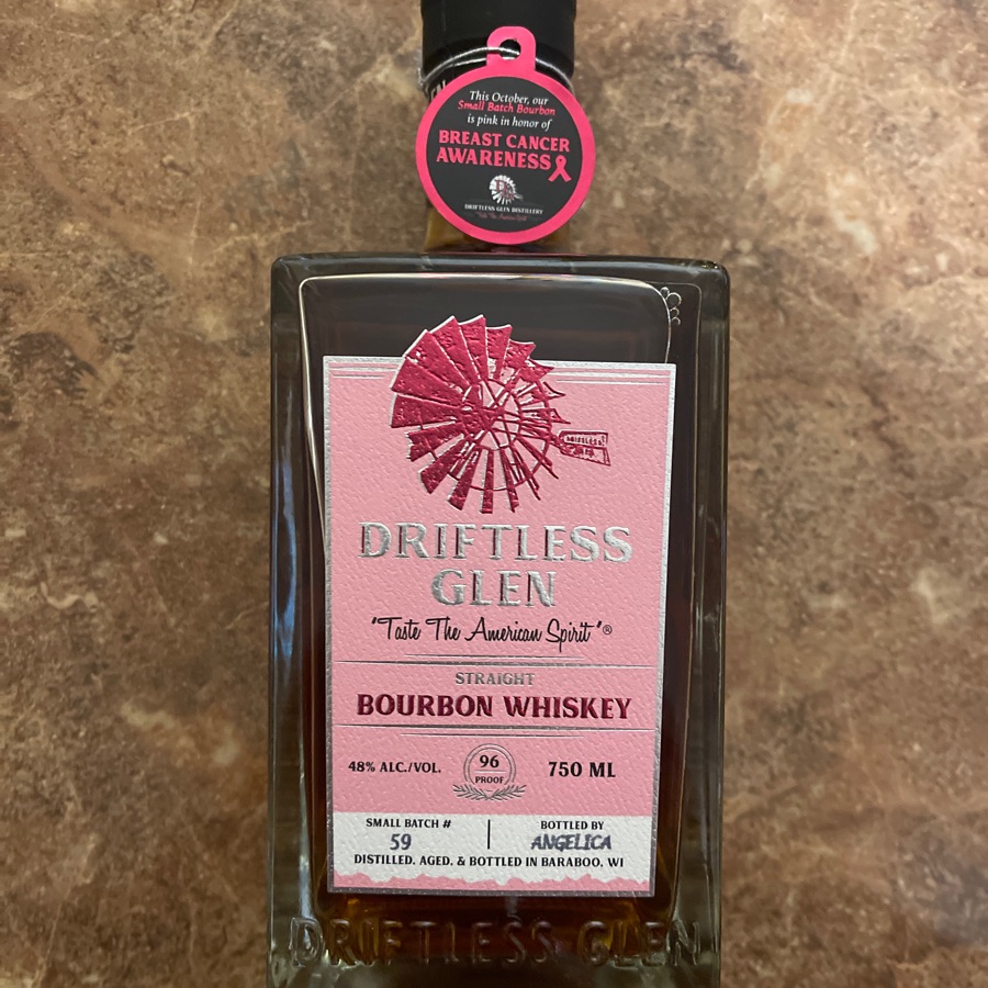 Driftless Glen Small Batch Straight Bourbon Whiskey - Breast Cancer Awareness